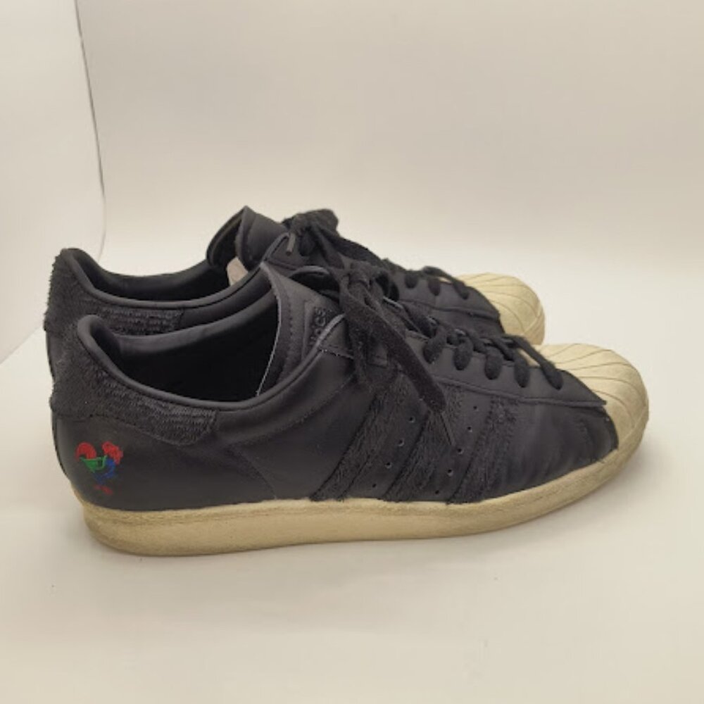 adidas Chinese New Year Rooster 2017 Black Leather Sneaker Mahjong Men’s 10